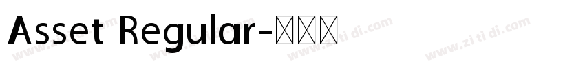 Asset Regular字体转换
